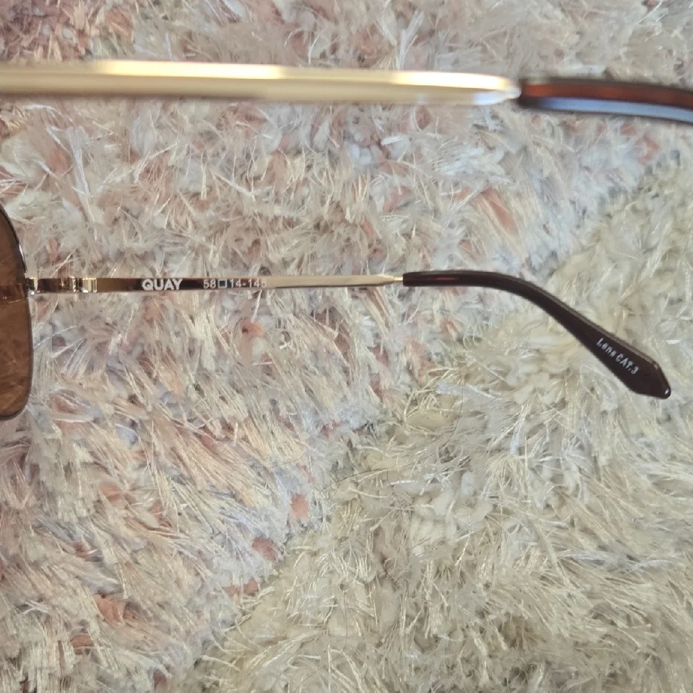 Quay Australia Rose Gold Aviator Sunglasses